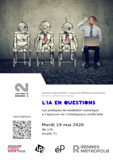 Affiche de la journée professionnelle L'IA en Questions — 19 mai 2026
